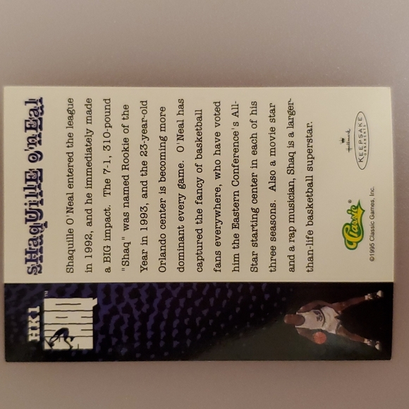 Shaquille O'Neal Hallmark Keepsake Ornament 1st in the 'Hoop Stars' @1995 card - Picture 6 of 12